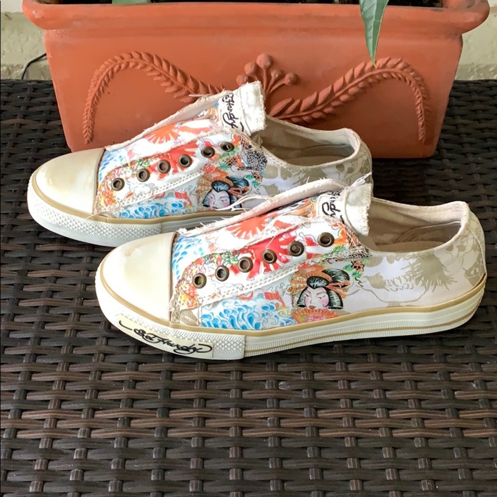 Ed Hardy Tennis Shoes. Excellent Condition